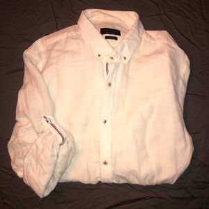 Zara White Linen Button Down